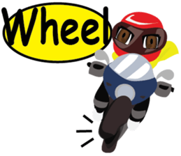 Rider motorcycle cartoon V.2 sticker #6939021