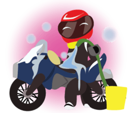 Rider motorcycle cartoon V.2 sticker #6939023