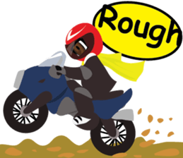 Rider motorcycle cartoon V.2 sticker #6939025