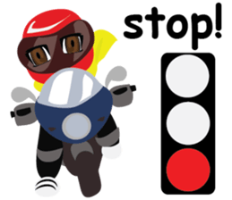 Rider motorcycle cartoon V.2 sticker #6939026