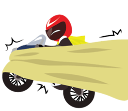 Rider motorcycle cartoon V.2 sticker #6939027