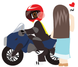 Rider motorcycle cartoon V.2 sticker #6939028
