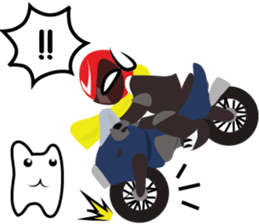 Rider motorcycle cartoon V.2 sticker #6939031
