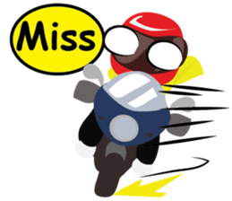 Rider motorcycle cartoon V.2 sticker #6939032