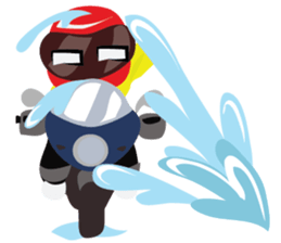 Rider motorcycle cartoon V.2 sticker #6939033
