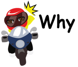 Rider motorcycle cartoon V.2 sticker #6939035