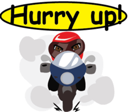 Rider motorcycle cartoon V.2 sticker #6939036