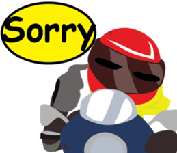 Rider motorcycle cartoon V.2 sticker #6939037