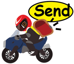 Rider motorcycle cartoon V.2 sticker #6939040