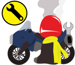 Rider motorcycle cartoon V.2 sticker #6939042