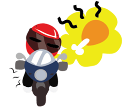 Rider motorcycle cartoon V.2 sticker #6939043