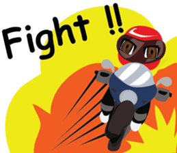 Rider motorcycle cartoon V.2 sticker #6939045