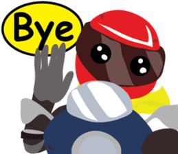 Rider motorcycle cartoon V.2 sticker #6939047