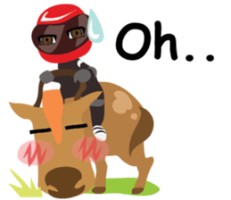 Rider motorcycle cartoon V.2 sticker #6939049