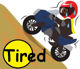 Rider motorcycle cartoon V.2 sticker #6939050