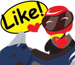 Rider motorcycle cartoon V.2 sticker #6939051