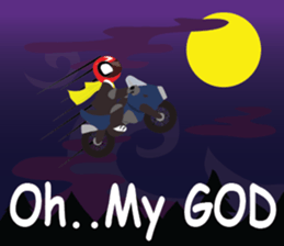 Rider motorcycle cartoon V.2 sticker #6939053