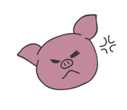 pink pig pig sticker #6941142