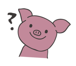 pink pig pig sticker #6941144