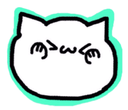 round cute cat sticker #6942225