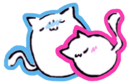 round cute cat sticker #6942232