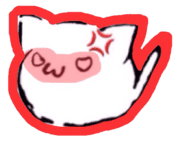 round cute cat sticker #6942233