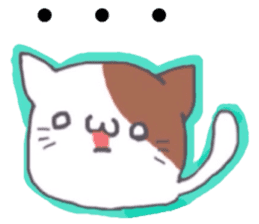 round cute cat sticker #6942237