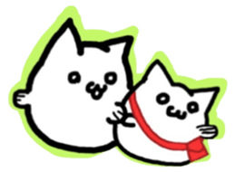 round cute cat sticker #6942238