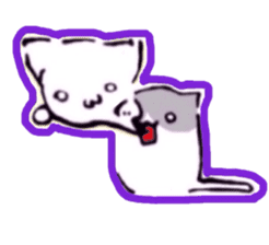 round cute cat sticker #6942243