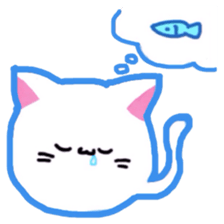round cute cat sticker #6942250