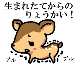 Newborn fawn Sticker sticker #6943311