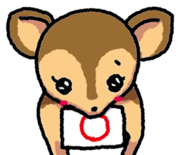 Newborn fawn Sticker sticker #6943316