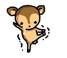 Newborn fawn Sticker sticker #6943320