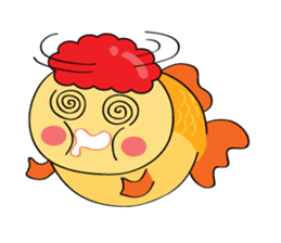 Goldfish wun kun sticker #6946504