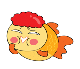 Goldfish wun kun sticker #6946520