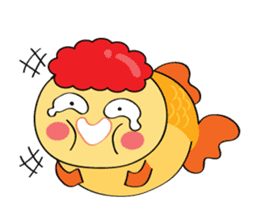 Goldfish wun kun sticker #6946521