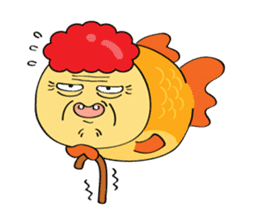 Goldfish wun kun sticker #6946524