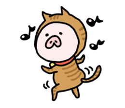 Neko-Buta Pon-chan sticker #6946858