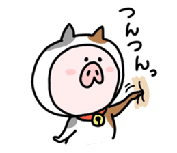 Neko-Buta Pon-chan sticker #6946881