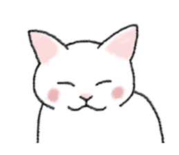 Daily life of lovely white cat sticker #6947096