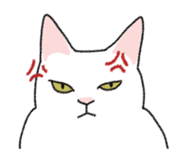 Daily life of lovely white cat sticker #6947098