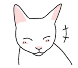Daily life of lovely white cat sticker #6947101