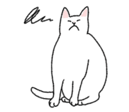 Daily life of lovely white cat sticker #6947110