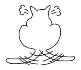 Daily life of lovely white cat sticker #6947111
