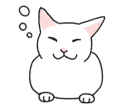 Daily life of lovely white cat sticker #6947113