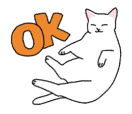 Daily life of lovely white cat sticker #6947118