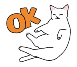 Daily life of lovely white cat sticker #6947118