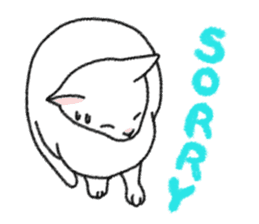 Daily life of lovely white cat sticker #6947120
