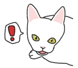 Daily life of lovely white cat sticker #6947122
