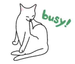 Daily life of lovely white cat sticker #6947123